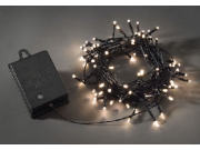 Konstsmide Battery Operated Warm White LED Lights with Black Cable x 80